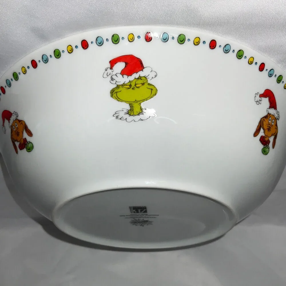 NEW HOW THE GRINCH STOLE CHRISTMAS DR SEUSS 9” SERVING BOWL WINTER HOLIDAY